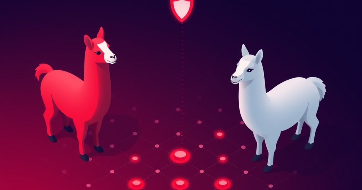 Isometric vector illustration showing icons for content moderation and safety classifiers in llama guard lineage series